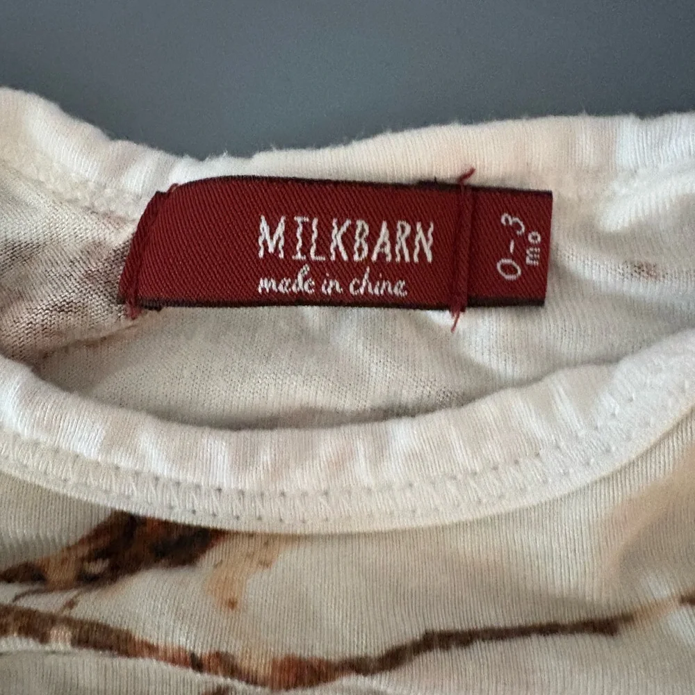 Milkbarn Cream and Brown Sleep Sacks Gown with Owls